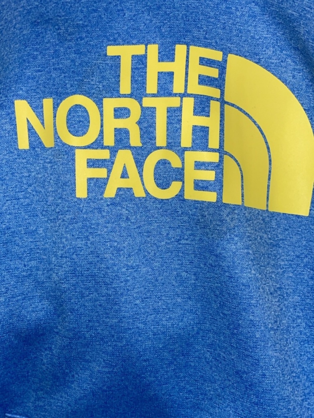 The North Face Women’s Blue Performance Hoodie Neon Yellow Logo Size Large - Picture 5 of 5